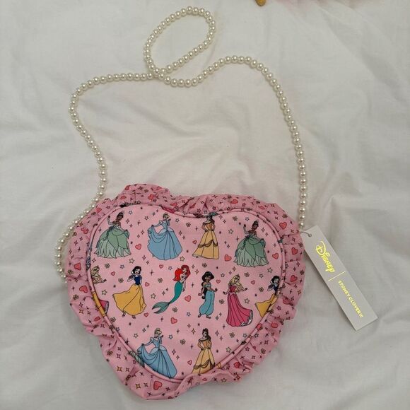 Stoney Clover Lane Heart Pouch Disney Princess NWT Never Stop Dreaming Bag - Picture 2 of 5